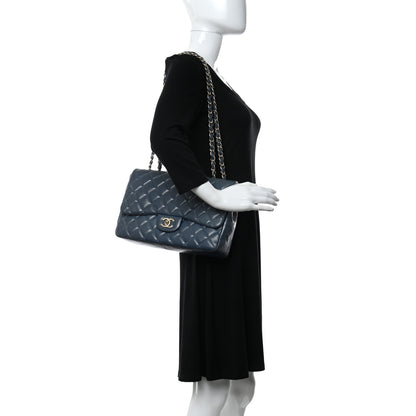 Chanel Lambskin Quilted Jumbo Single Flap Light Blue 3 of 15