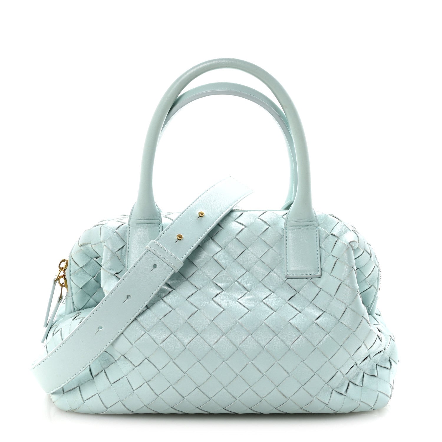 Bottega Veneta Nappa Intrecciato Bauletto Teal Washed 1 of 9