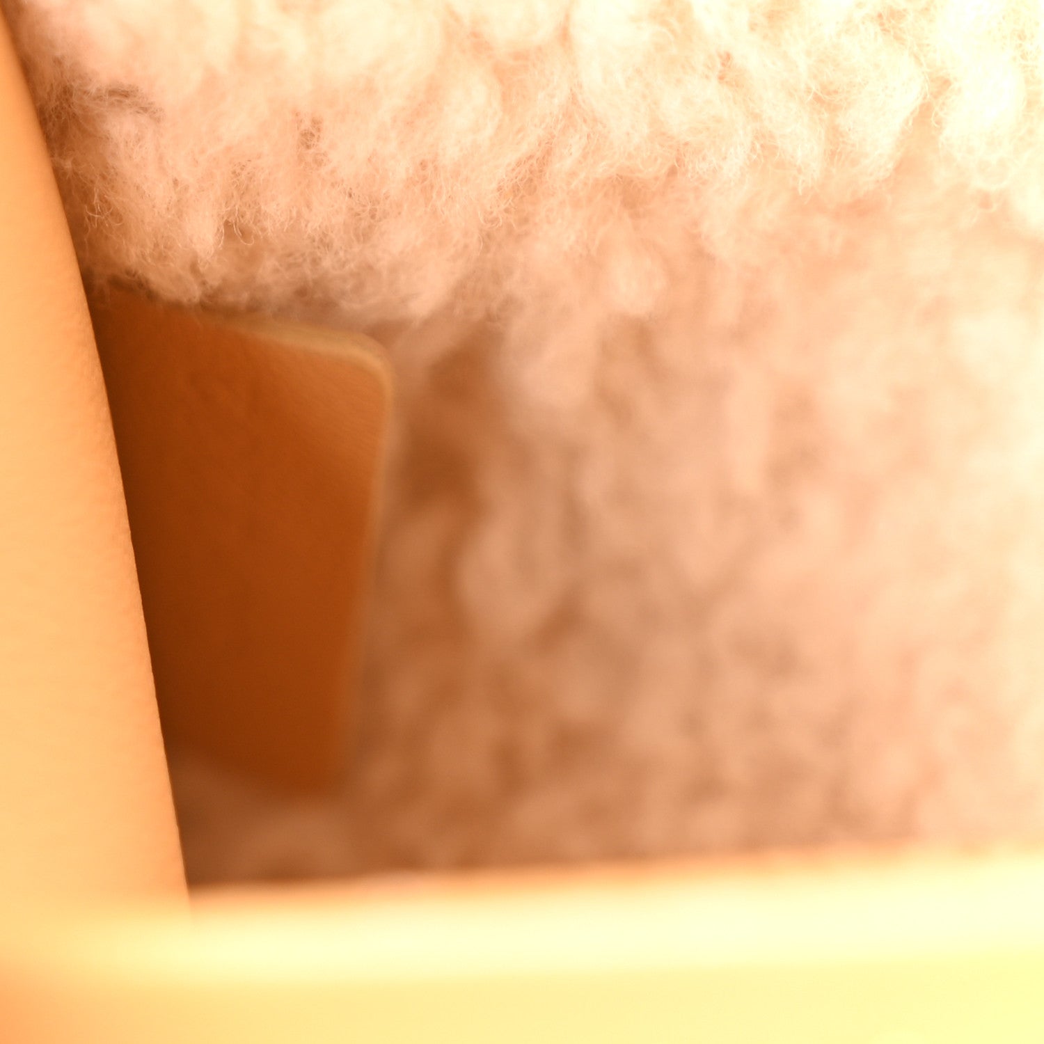 Celine Suede Shearling Triomphe Chain Shoulder Bag Beige 8 of 11