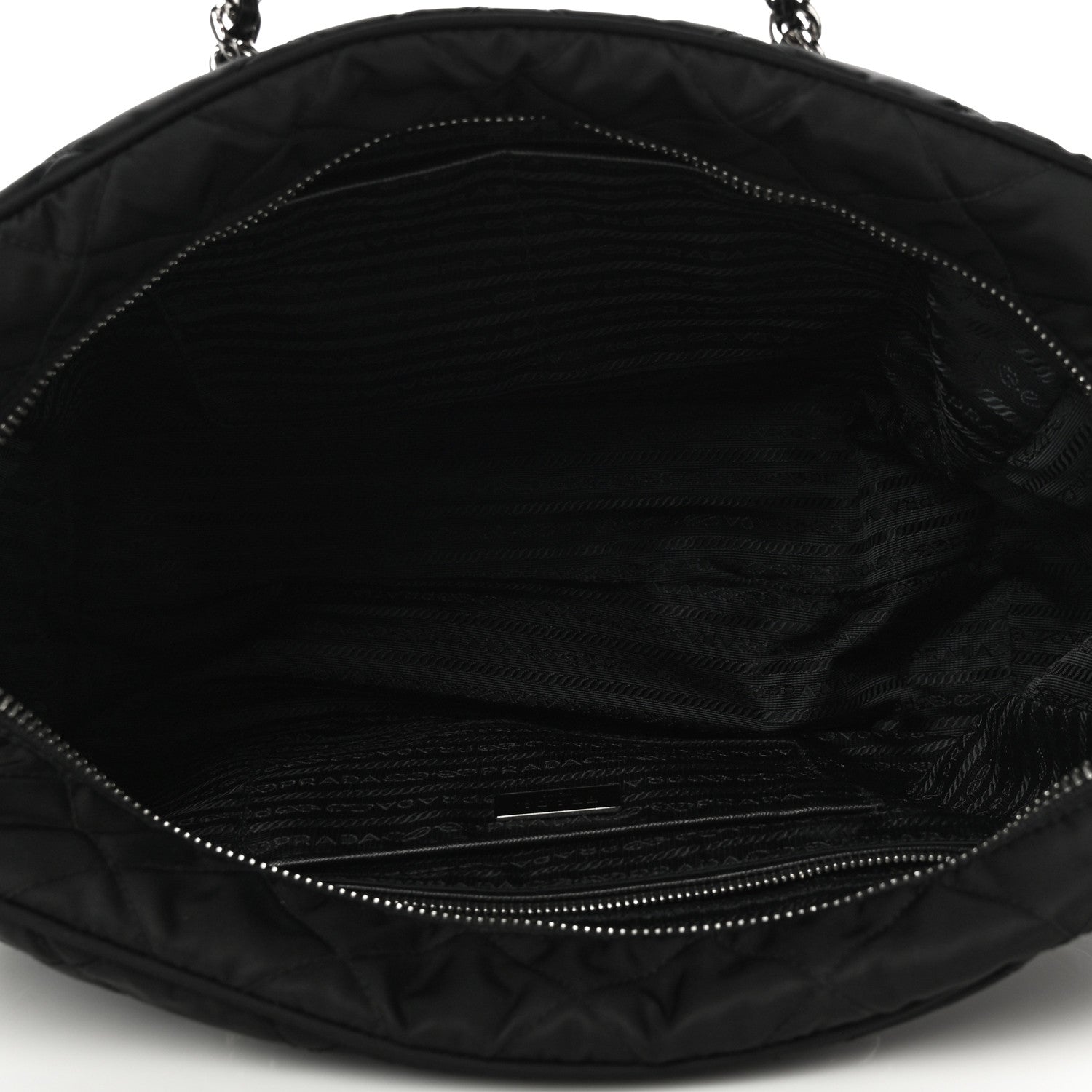 Prada Nylon Tessuto Impuntu Quilted Shoulder Bag Black 5 of 11