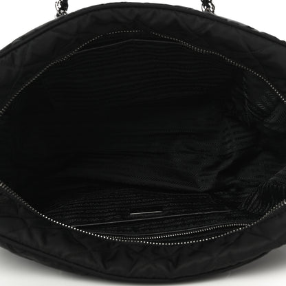 Prada Nylon Tessuto Impuntu Quilted Shoulder Bag Black 5 of 11