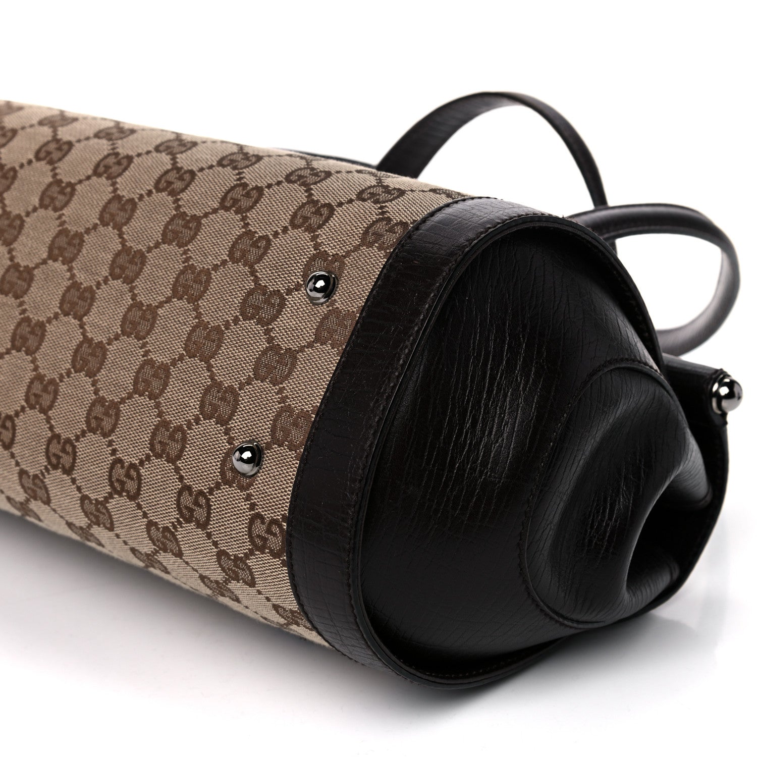 Gucci Monogram Bamboo Bullet Bag Dark Brown 9 of 11