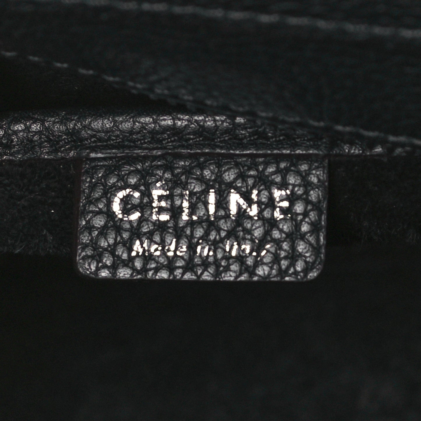 Drummed Calfskin Nano Luggage Black