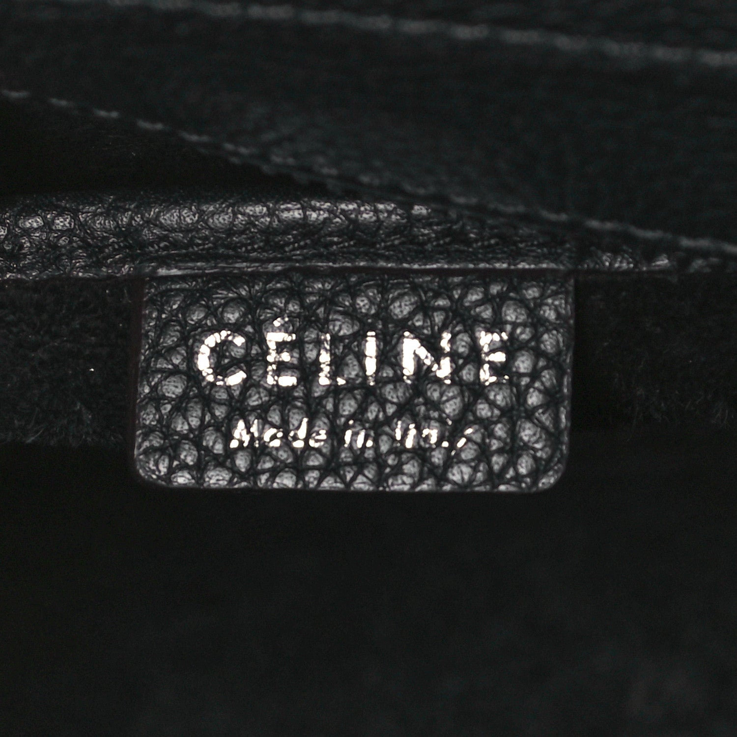 Celine Drummed Calfskin Nano Luggage Black 6 of 16