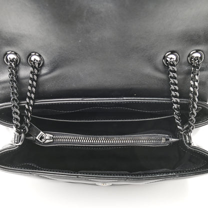 Saint Laurent Calfskin Y Quilted Monogram Small Loulou Chain Satchel Black 5 of 12