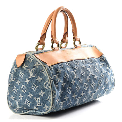 Louis Vuitton Monogram Denim Neo Speedy Blue 2 of 12