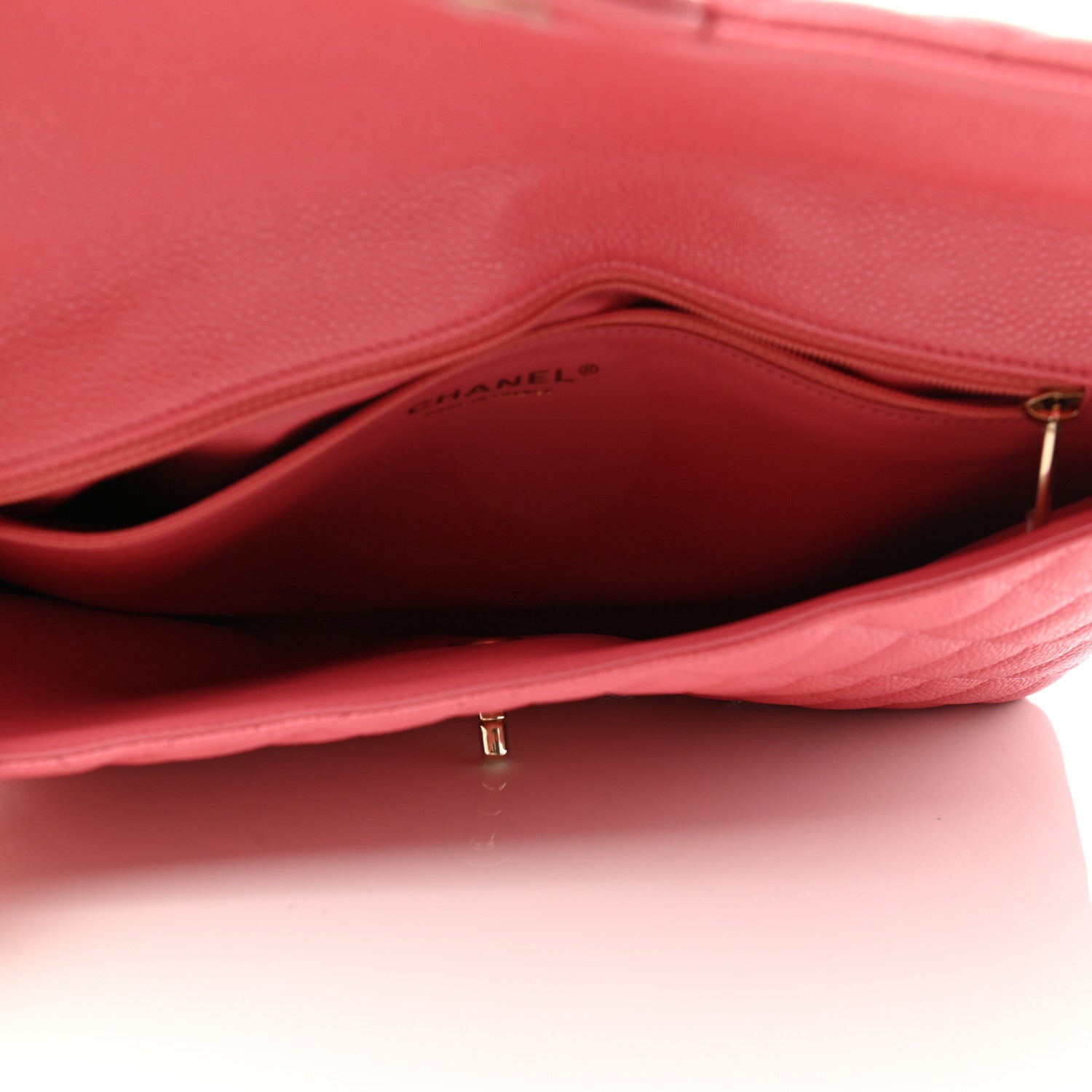 Chanel Caviar Quilted Flap Clutch Pink 5 of 8