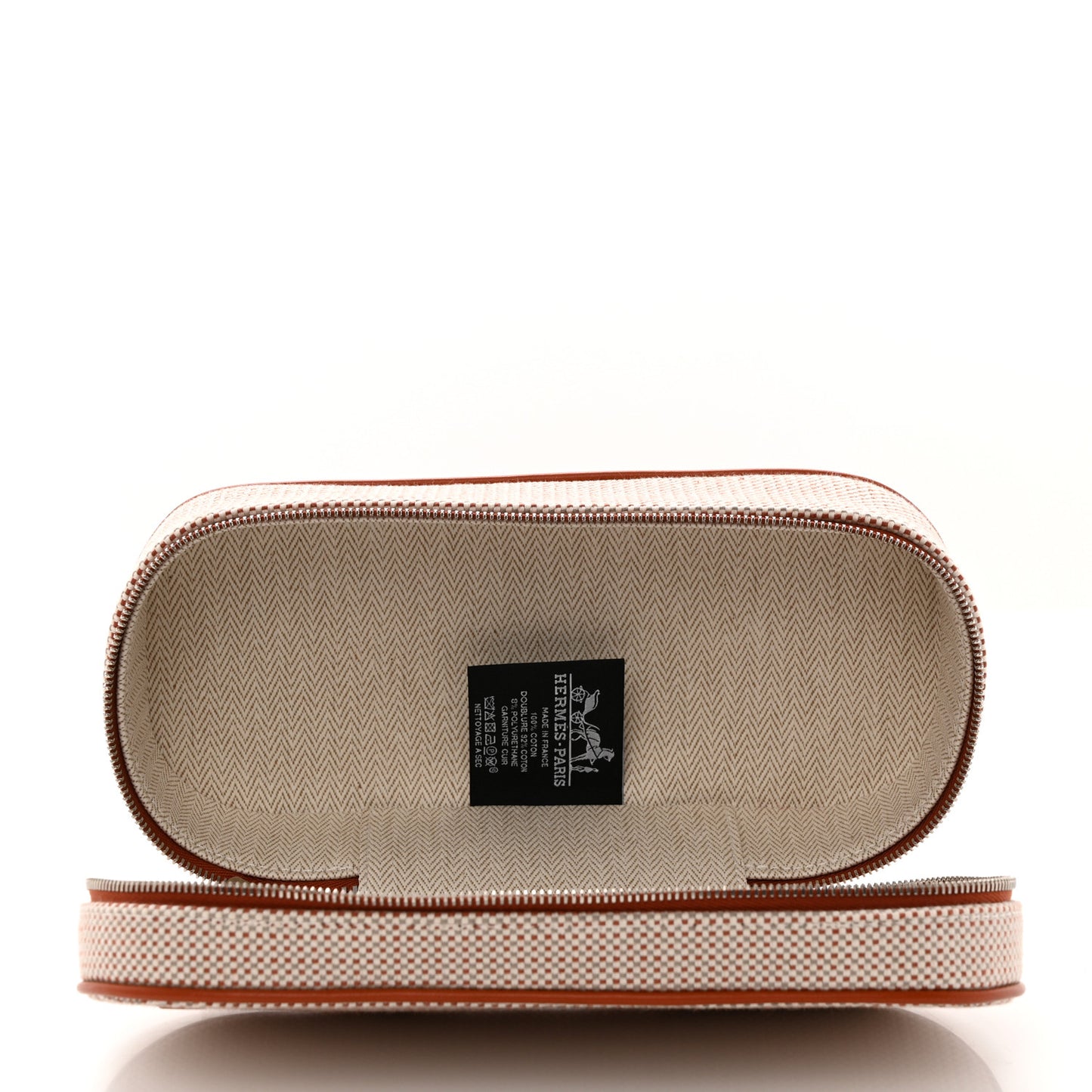 Cotton H Canvas Lambskin Escale Case Vermillon