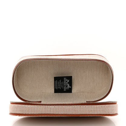 Hermes Cotton H Canvas Lambskin Escale Case Vermillon 6 of 9
