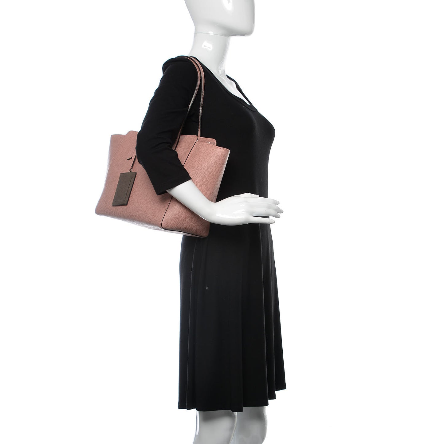 Dollar Calfskin Small Swing Tote Soft Pink