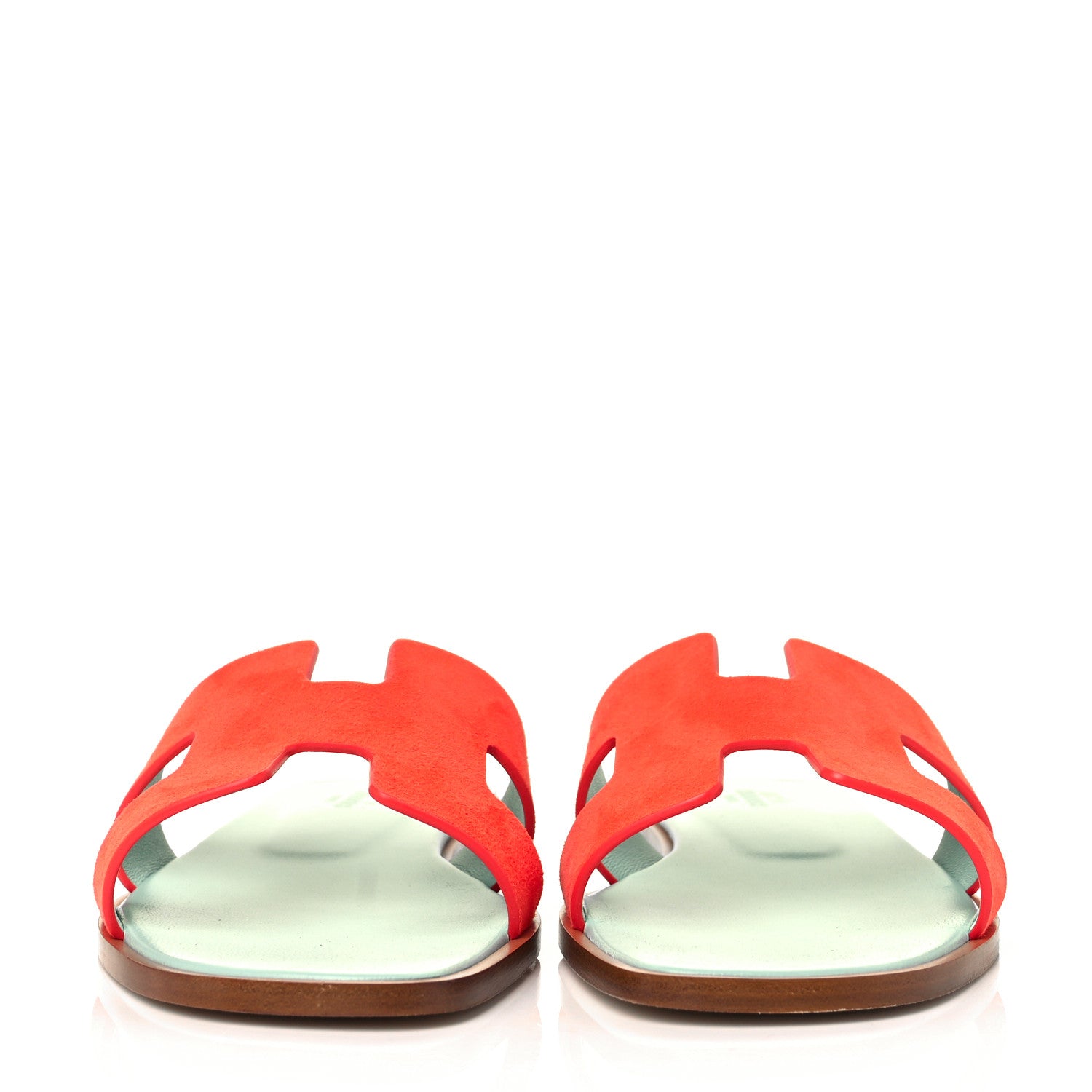 Hermes Suede Goatskin Oran Sandals 39.5 Rose Sorbet 2 of 9