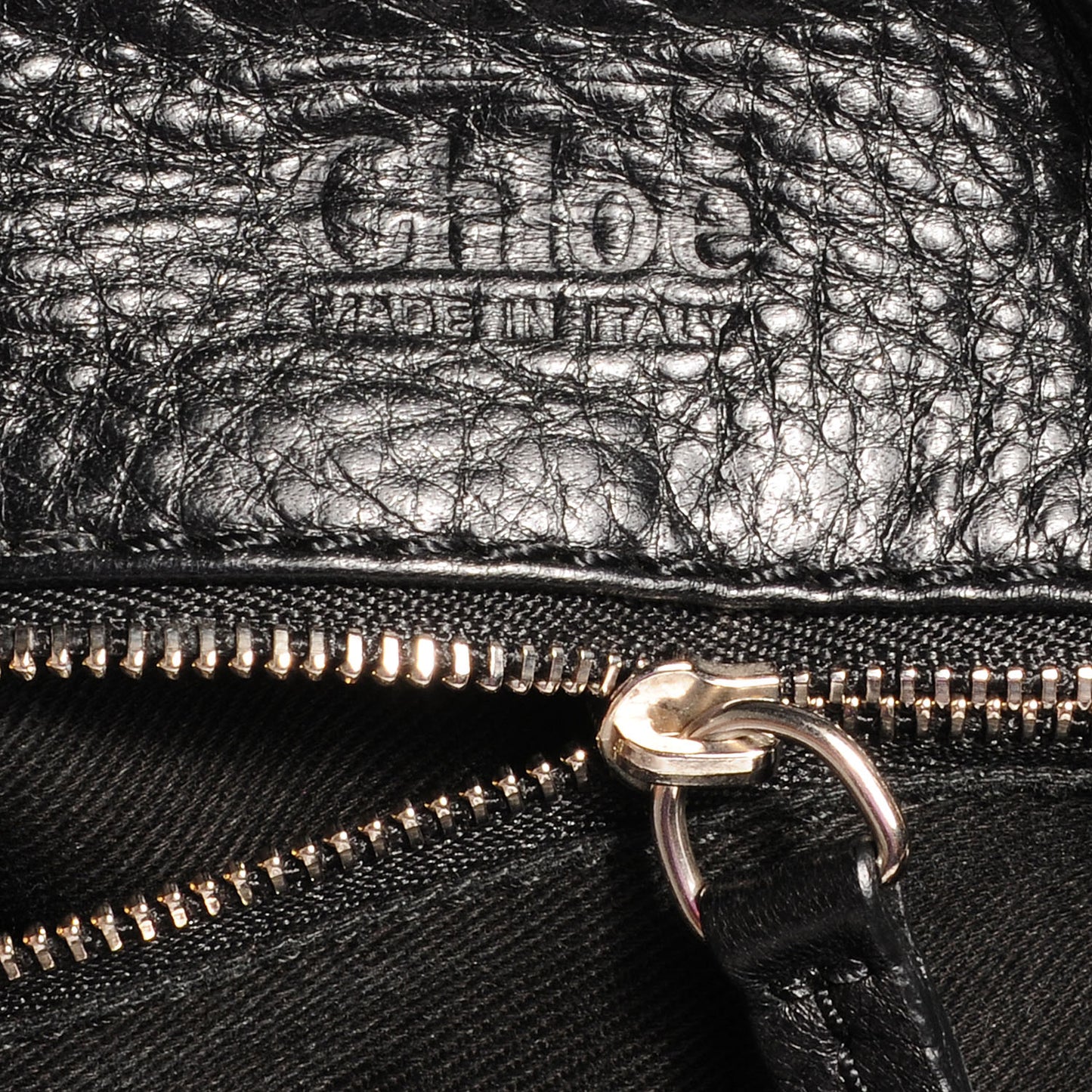 Leather Medium Paddington Satchel Black