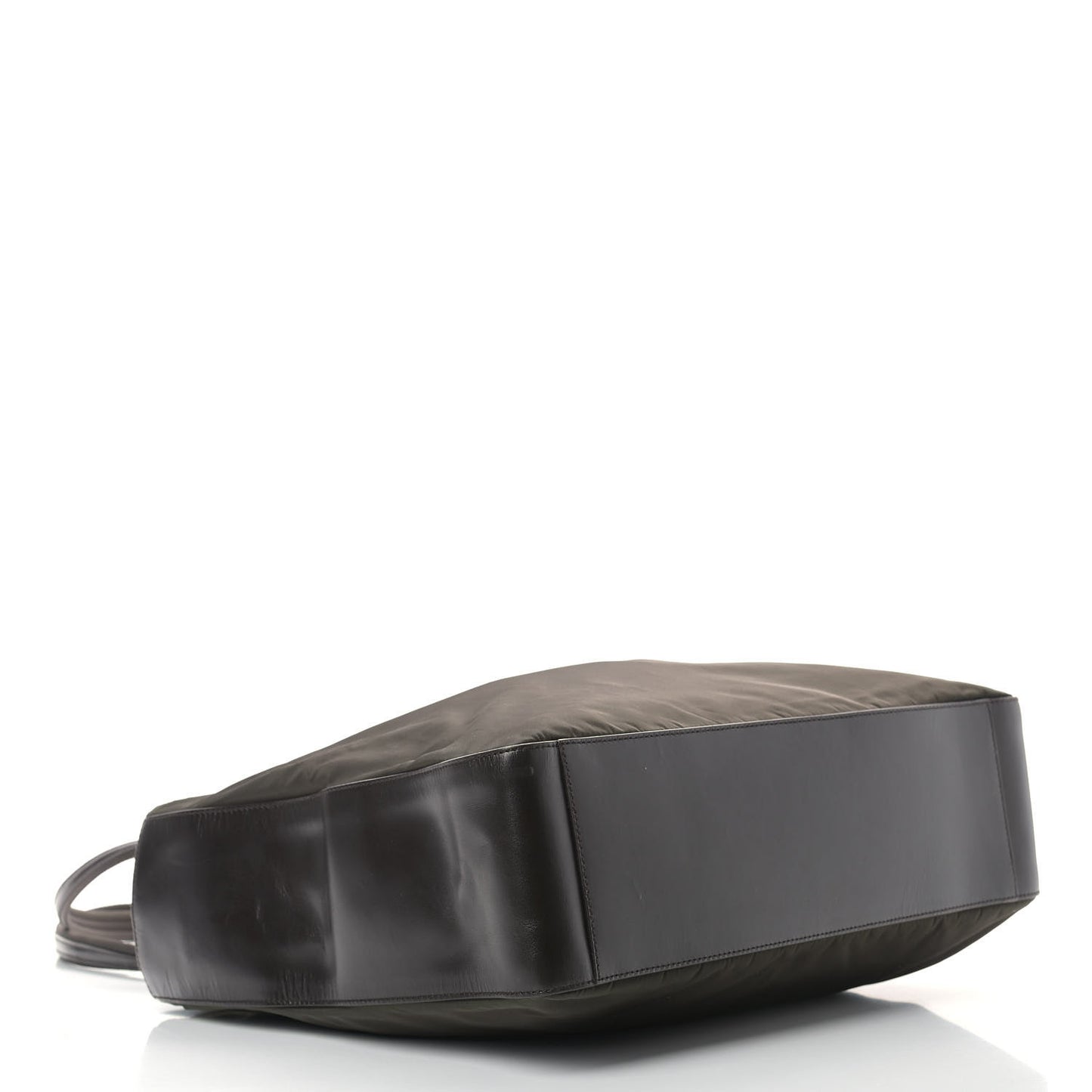 Tessuto Nylon Soft Calfskin Shopping Tote Ebano