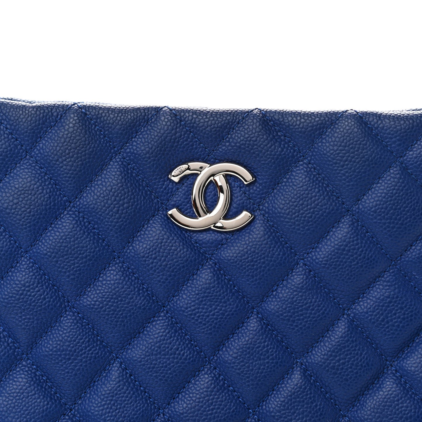 Caviar Quilted Easy Zip Tote Cobalt Blue