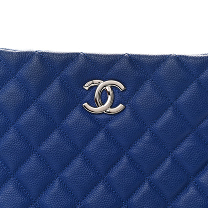 Chanel Caviar Quilted Easy Zip Tote Cobalt Blue 8 of 16