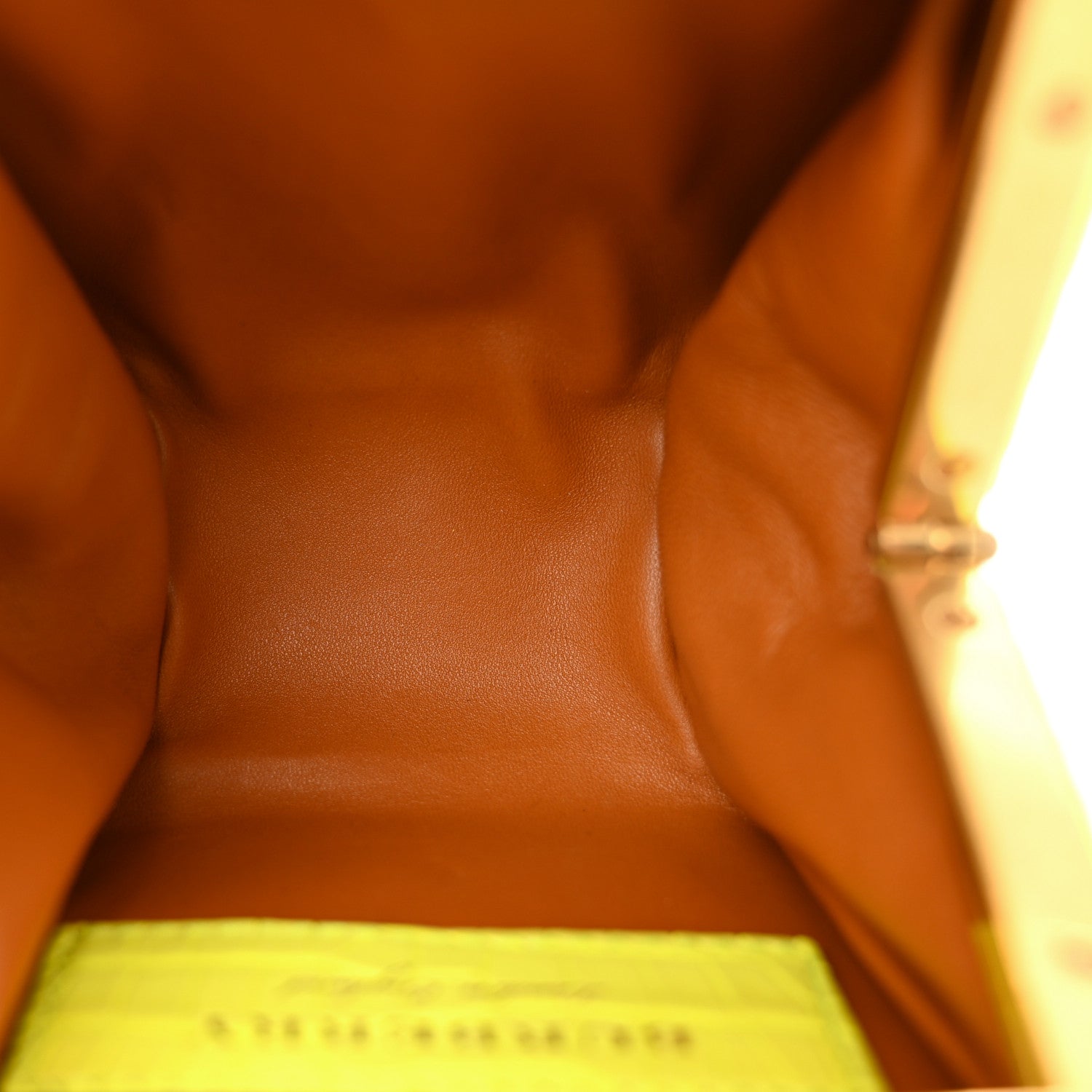 Burberry Alligator Mini Frame Bag Neon Yellow 5 of 10