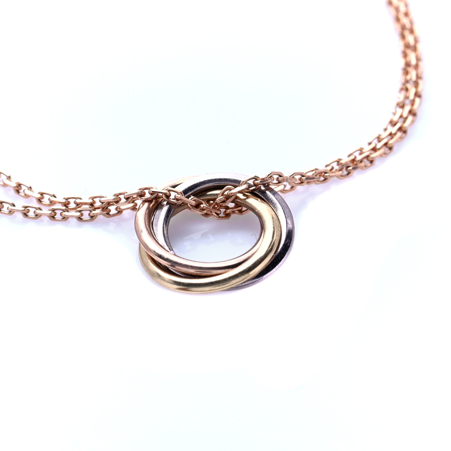 18K Pink Yellow White Gold Trinity Bracelet