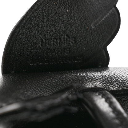 Hermes Milo Lambskin Grigri Rodeo Horse Bag Charm MM So Black 4 of 4
