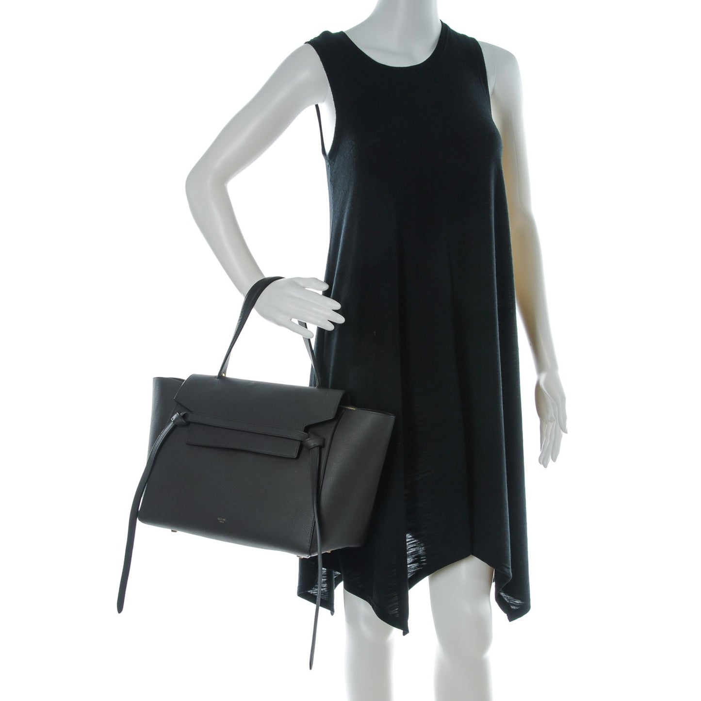 Baby Grained Calfskin Small Belt Bag Dark Taupe