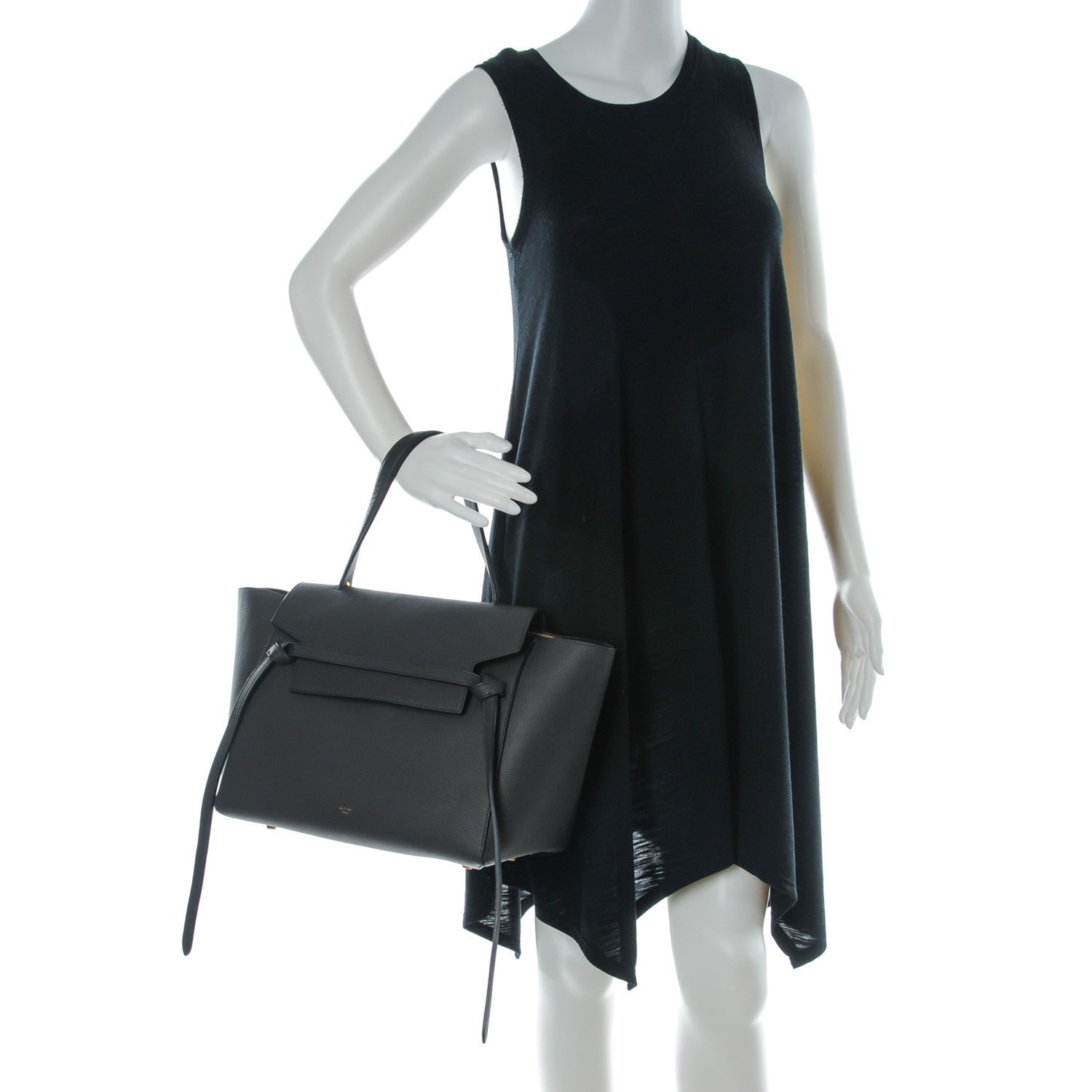 Celine Baby Grained Calfskin Small Belt Bag Dark Taupe 2 of 9