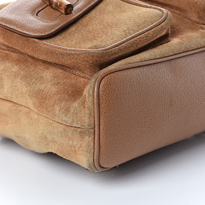 Gucci Suede Bamboo Backpack Beige 13 of 14