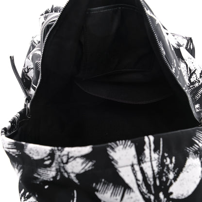 Saint Laurent Canvas Palm Tree City Backpack Black White 4 of 13
