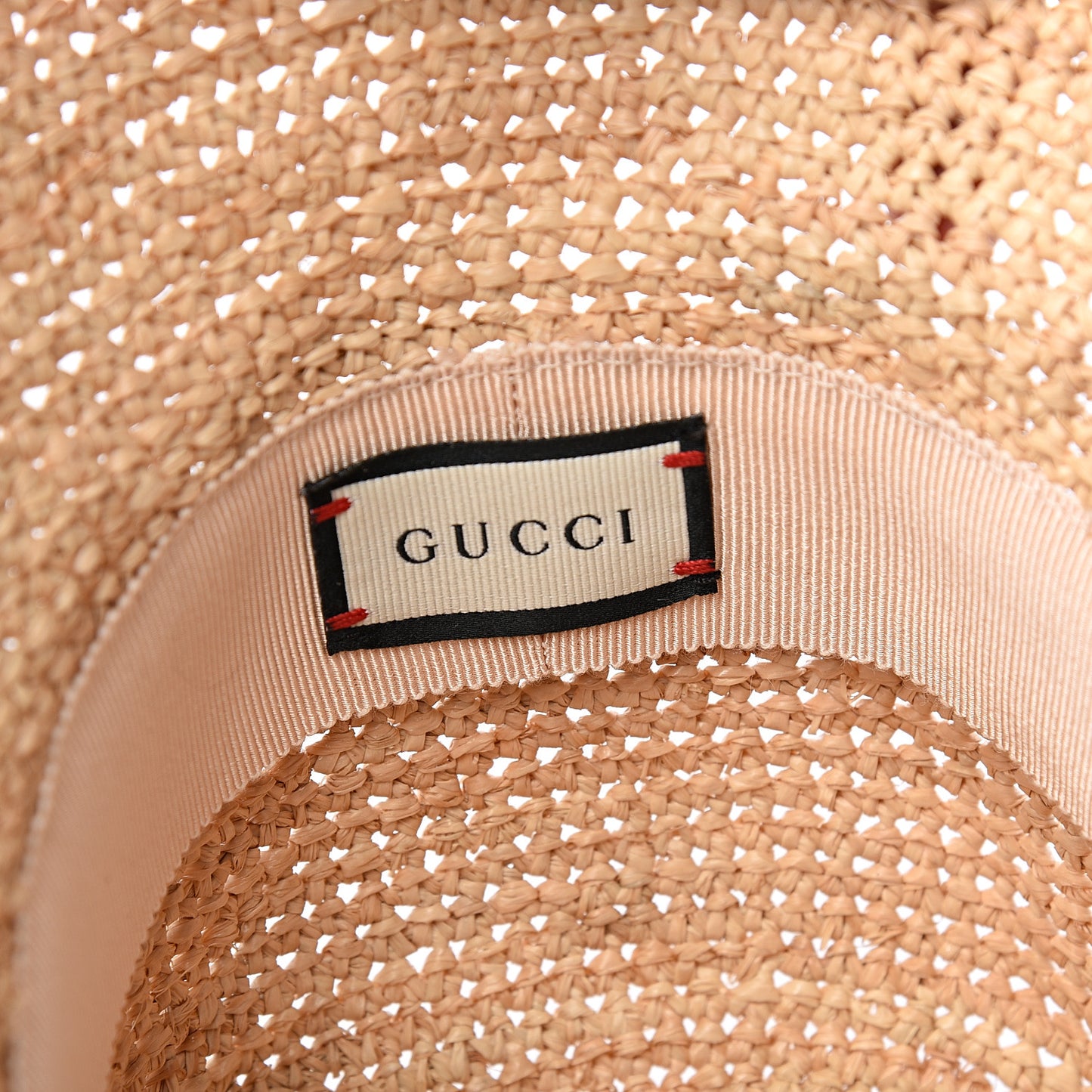 Raffia Double G Bucket Hat S Ivory
