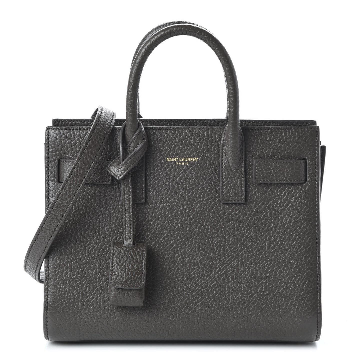 Grained Calfskin Nano Sac De Jour Fog