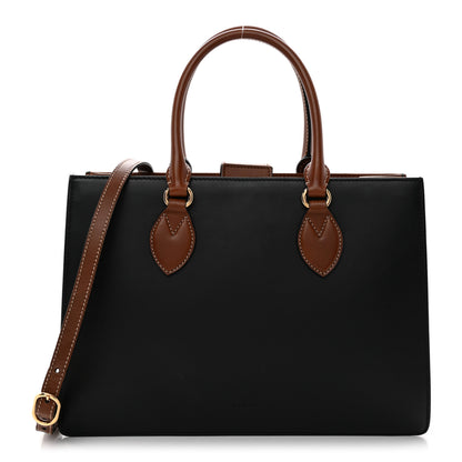 Gucci Calfskin Small Top Handle Bag Navy Brown 1 of 12