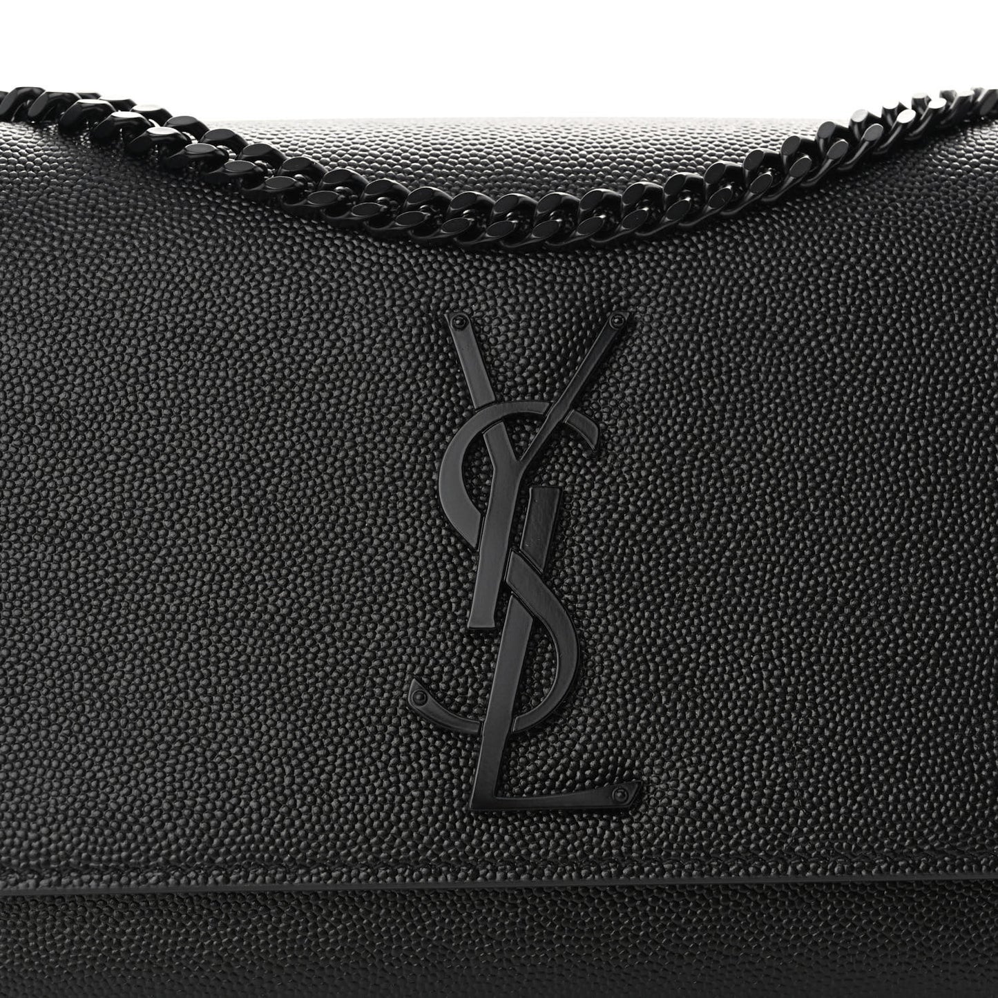 Grain De Poudre Small Monogram Monochrome Kate Satchel Black