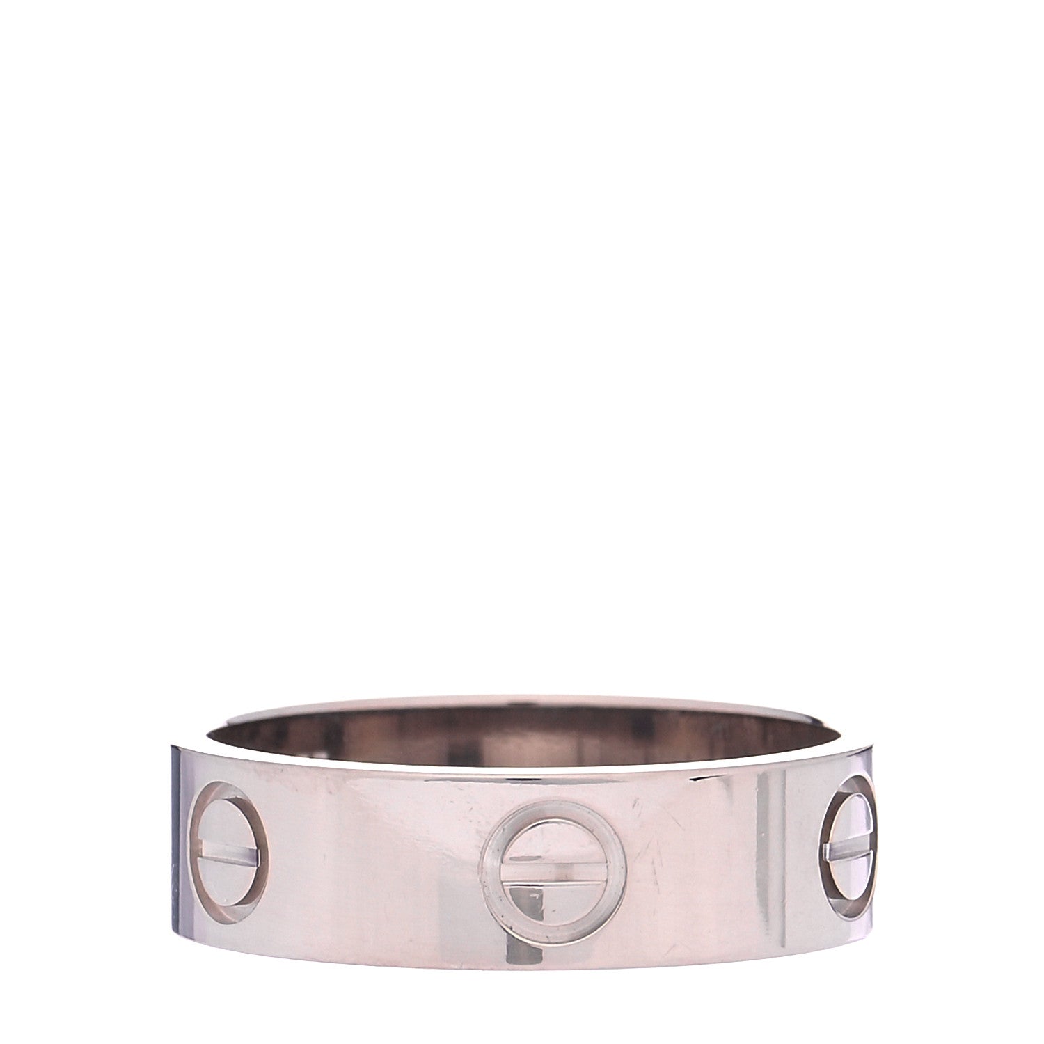 Cartier 18K White Gold 5.5mm LOVE Ring 55 7.25 3 of 6