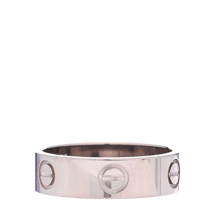 Cartier 18K White Gold 5.5mm LOVE Ring 55 7.25 3 of 6