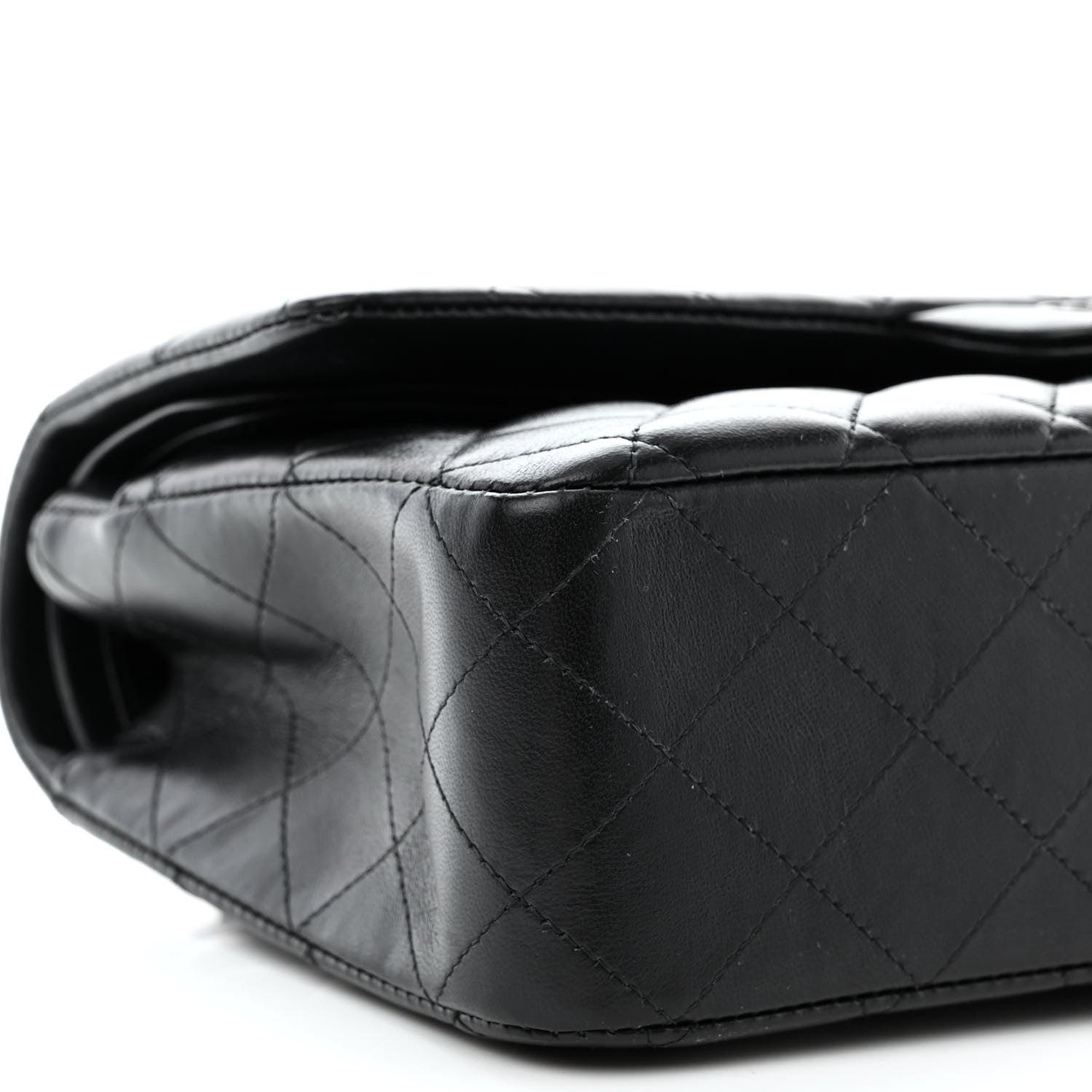 Chanel Lambskin Quilted Medium Double Flap So Black 11 of 15
