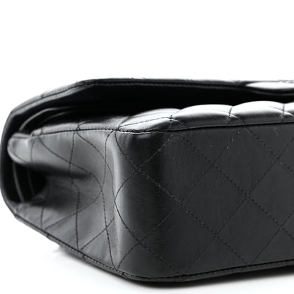 Chanel Lambskin Quilted Medium Double Flap So Black 11 of 15
