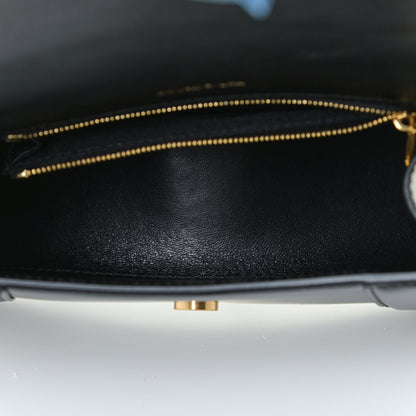 Balenciaga Shiny Box Calfskin Small Hourglass Top Handle Bag Black 10 of 13