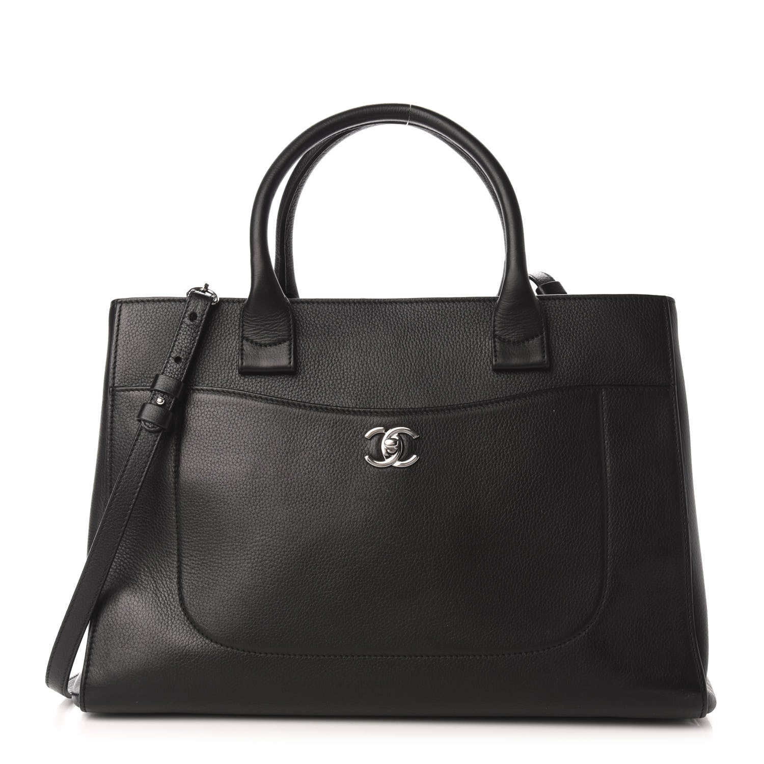 Chanel Grained Calfskin Medium Neo Executive Shopper Tote Black 1 of 10
