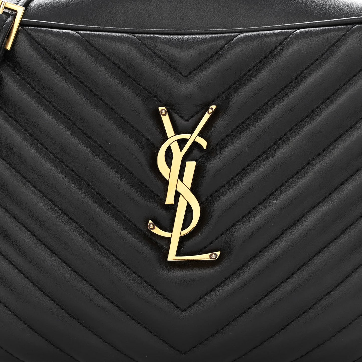 Calfskin Matelasse Monogram Lou Camera Bag Black