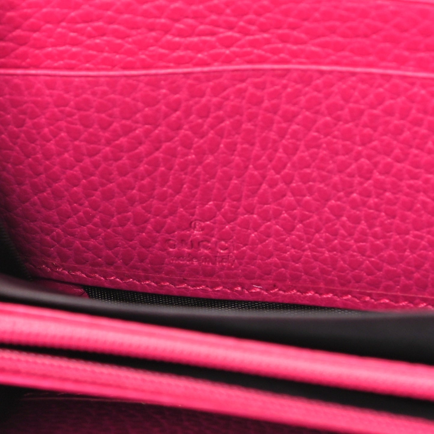 Dollar Calfskin GG Marmont Zip Around Wallet Box Pink