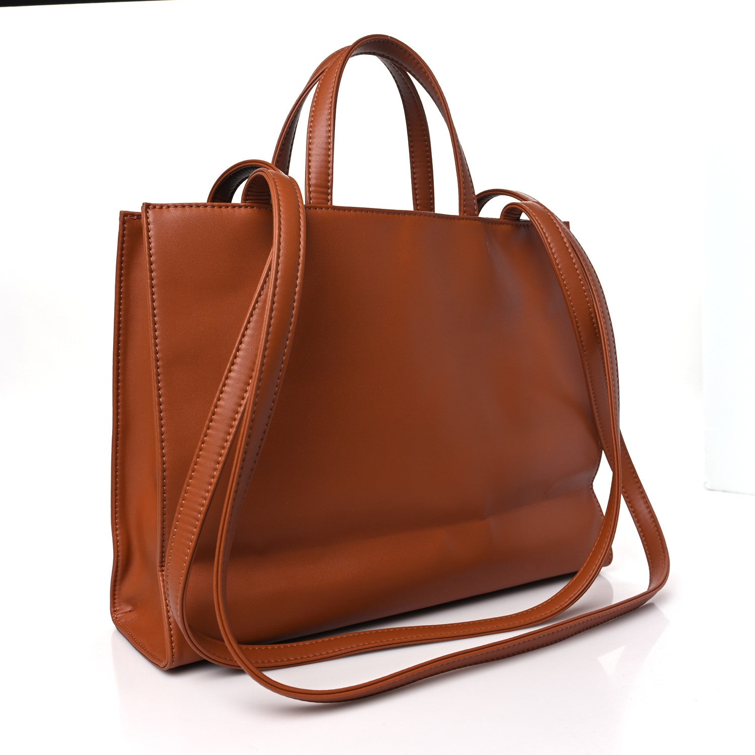 Telfar Vegan Leather Medium Shopping Bag Tan 3 of 9