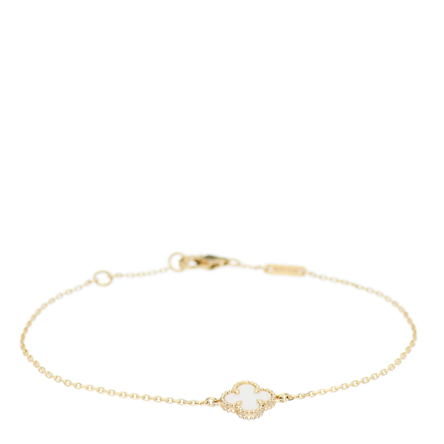 18K Yellow Gold Mother of Pearl Sweet Alhambra Bracelet