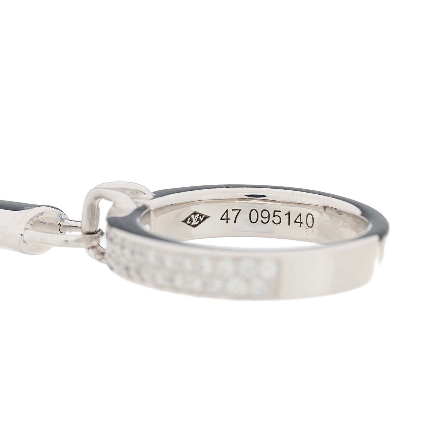 18K White Gold Diamond Lockit Ring 47 4.25