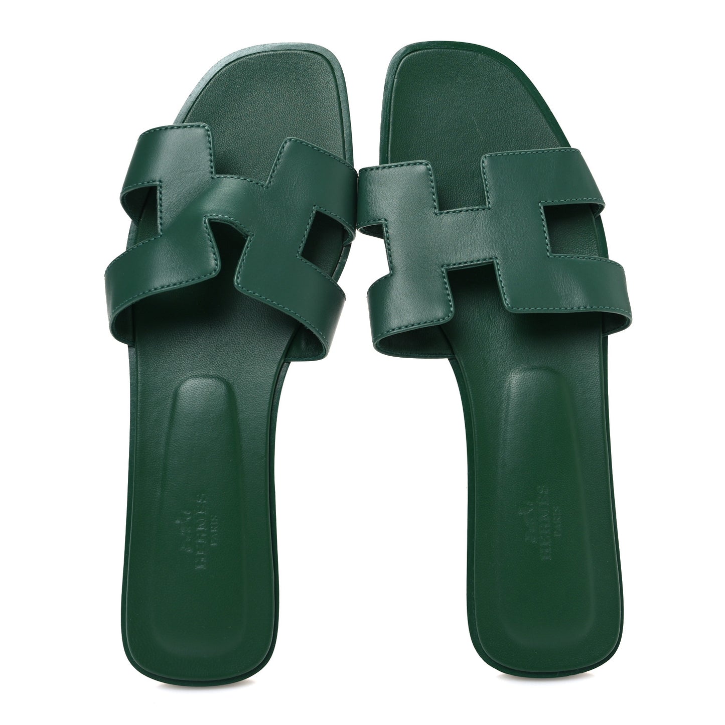 Calfskin Oran Sandals 40.5 Vert Electrique