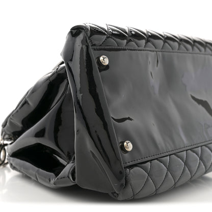 Chanel Patent Quilted Medium Just Mademoiselle Bowling Bag Black 10 of 14