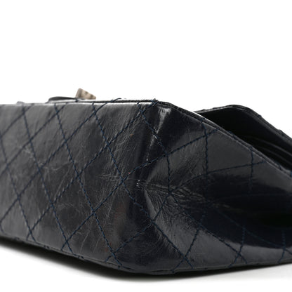 Chanel Glazed Calfskin Quilted 2.55 Reissue 225 Flap Dark Navy Blue 10 of 11