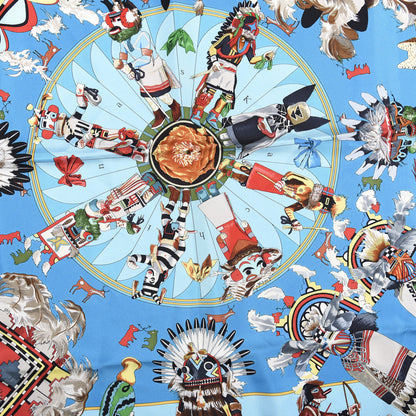 Hermes Silk Kachinas Wash Scarf 90 4 of 6
