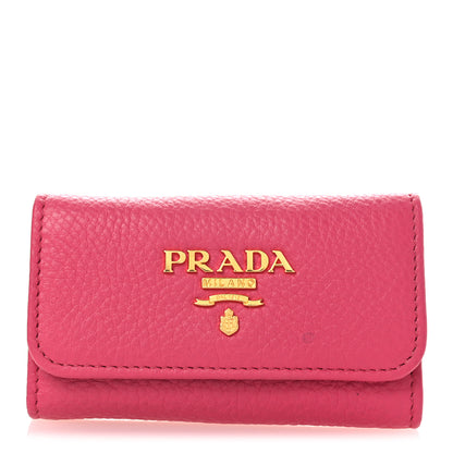 Prada Vitello Grain 6 Key Holder Peonia 1 of 8