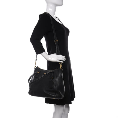 Prada Vitello Daino Tote Black 2 of 8