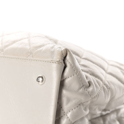 Chanel Glazed Calfskin Quilted Small Chain Me Tote Dark White 8 of 11