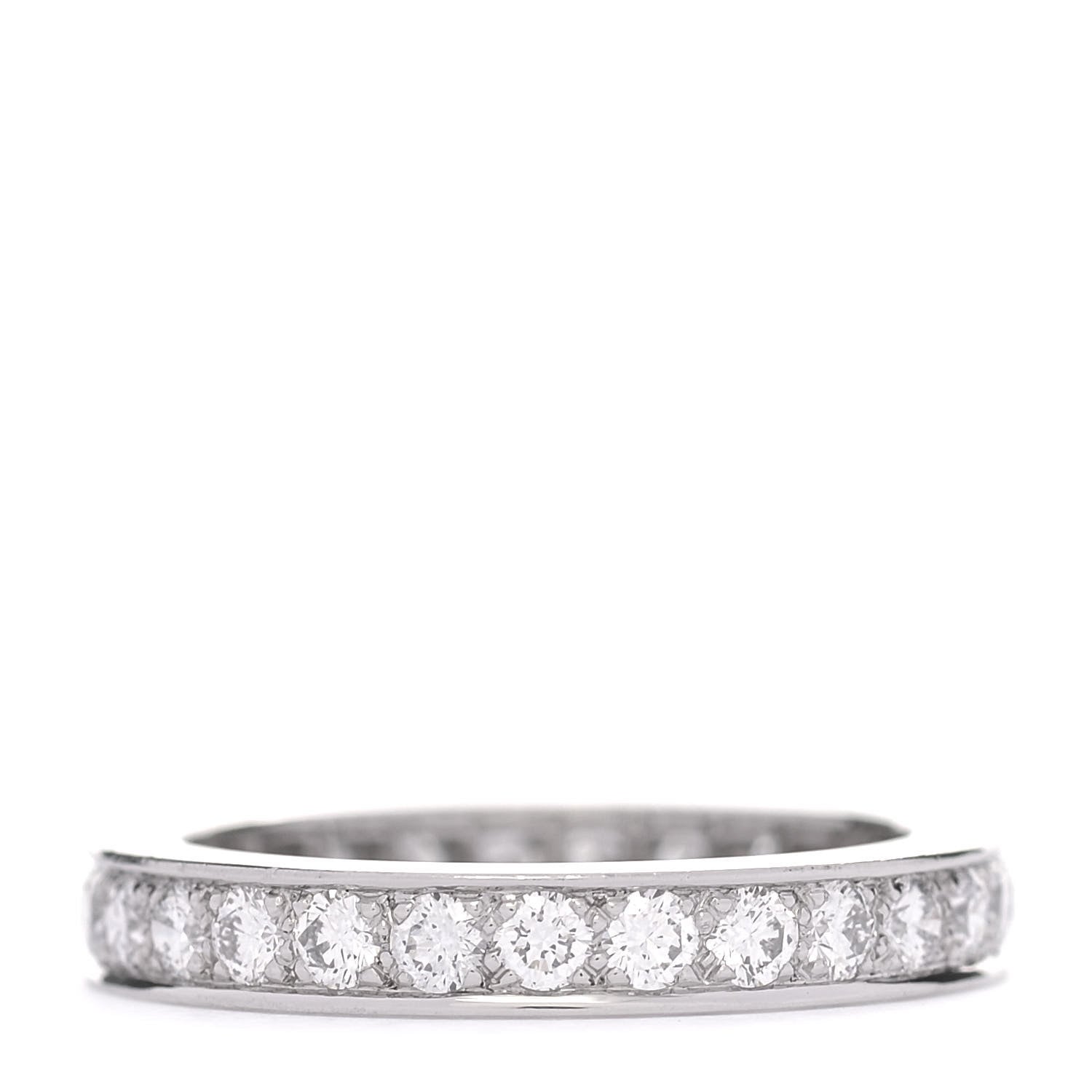 Van Cleef & Arpels Platinum Diamond 3.2mm Romance Wedding Band Ring 49 5 1 of 6