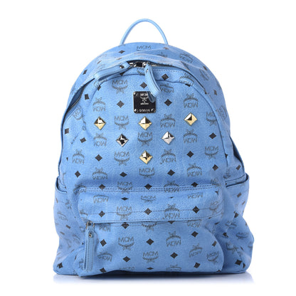 MCM Visetos Medium Sprinkle Stud Stark Backpack Blue 1 of 9